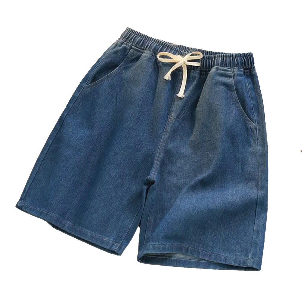 Baggy Hip Hop Jean Shorts for Men Retro Casual Summer Streetwear Style - Picture 13 of 44