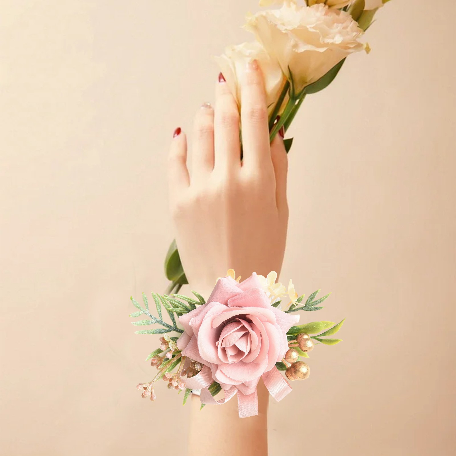 Wunderschöne Legierung und Stoff Handgelenk Corsage Armband perfekt für Weihna - Picture 13 of 24