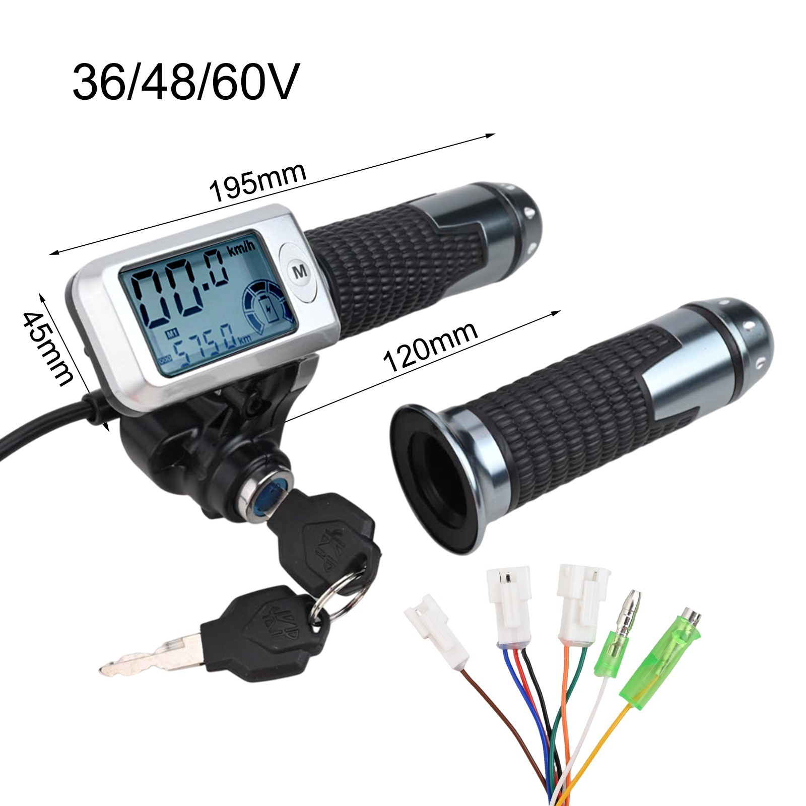 EBike Throttle Grip with 3 Speed Gear Switching and Larger LCD Display - Picture 25 of 54