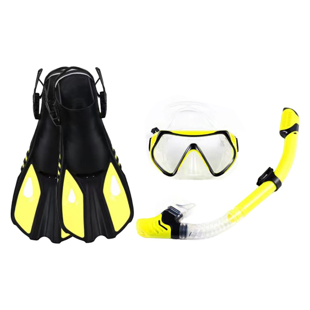 Complete Underwater Adventure Set Adjustable Mask with Safe Snorkel and Fins - Picture 18 of 65