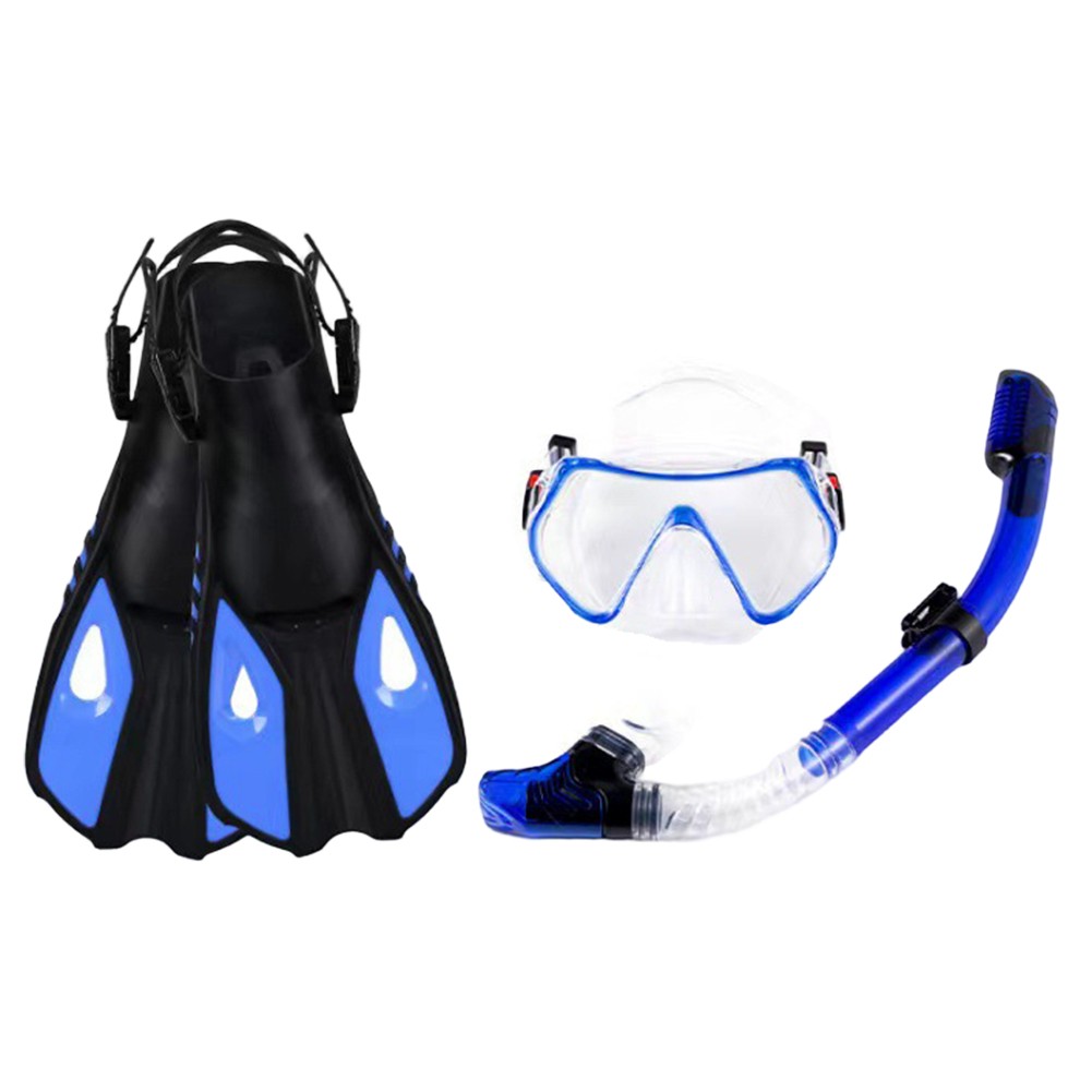 Complete Underwater Adventure Set Adjustable Mask with Safe Snorkel and Fins - Picture 10 of 65