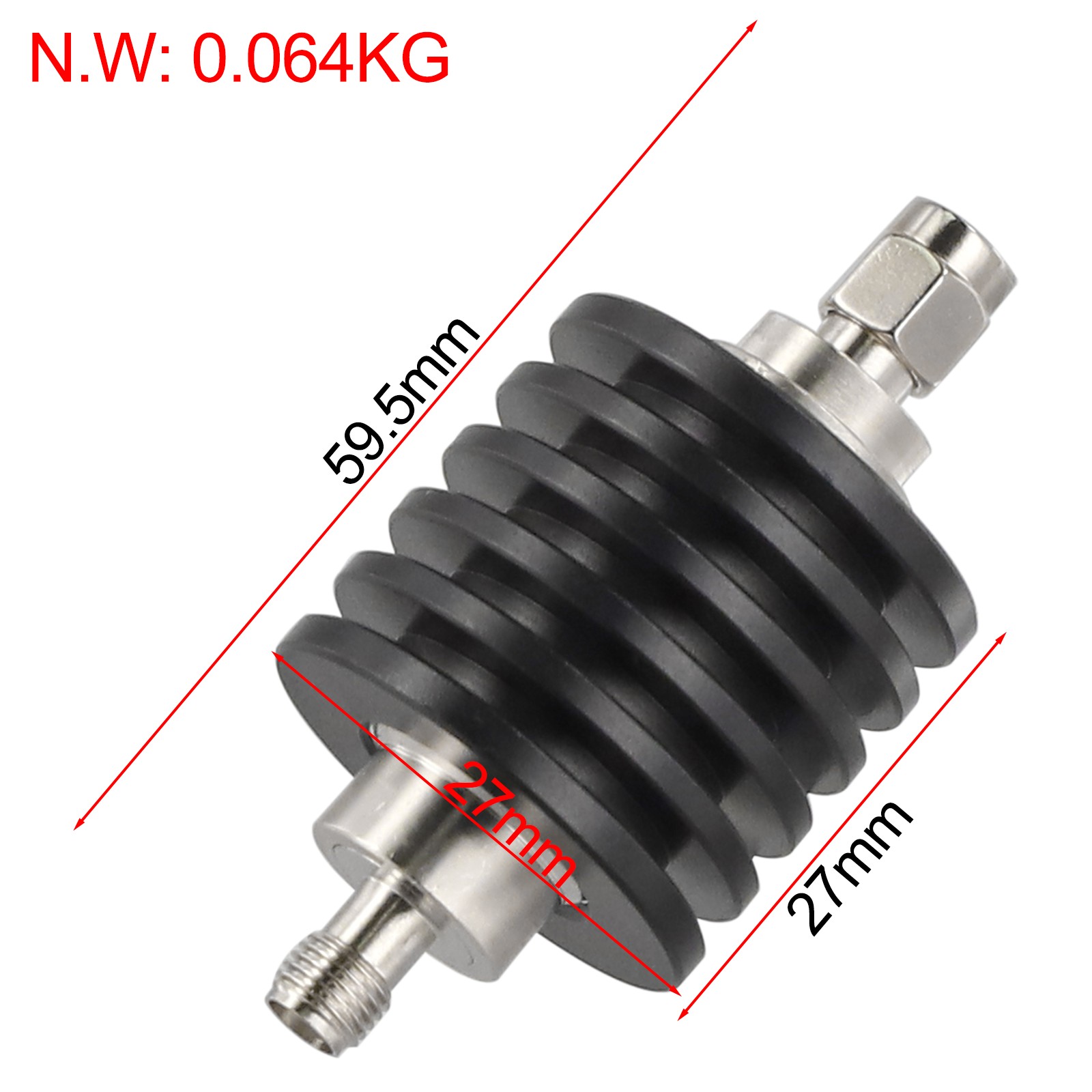 Atténuateur fixe haute puissance SMAJK 5052 impédance capacité 4GHz 10W - Photo 26/29