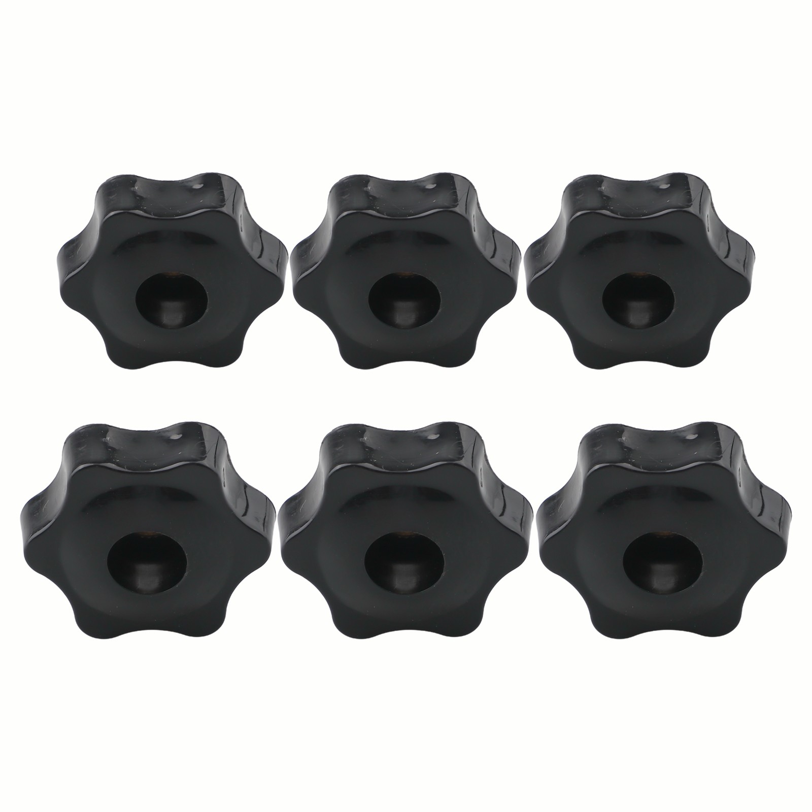 HSAEMALL10PCS M6 Star Clamping Knob Black Plastic Star Head Hand Knob Handle For Machine Tool