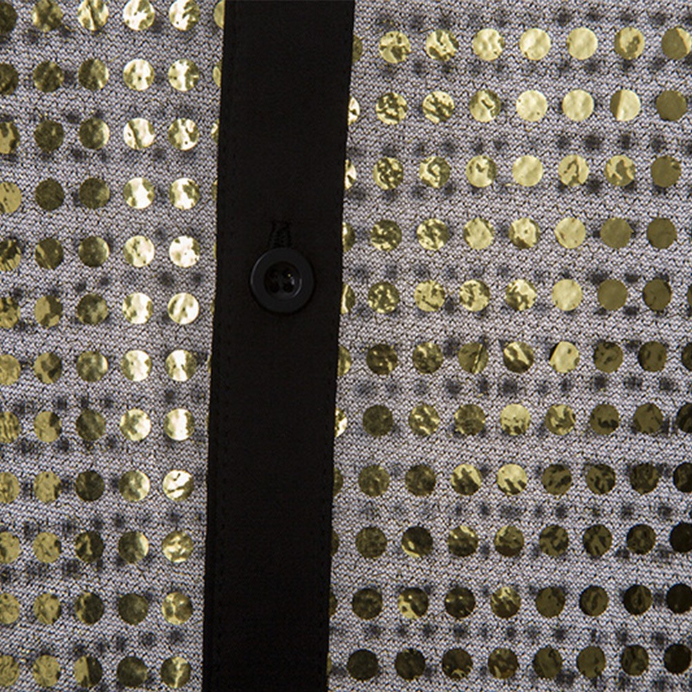 Mature Men's Fashionable See Through Sequin Top Perfect for Nights Out - Picture 17 of 40