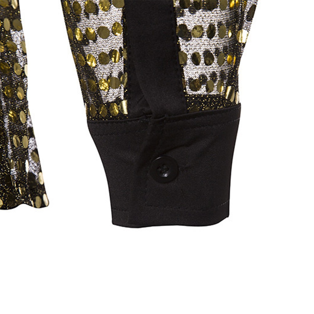Mature Men's Fashionable See Through Sequin Top Perfect for Nights Out - Picture 19 of 40
