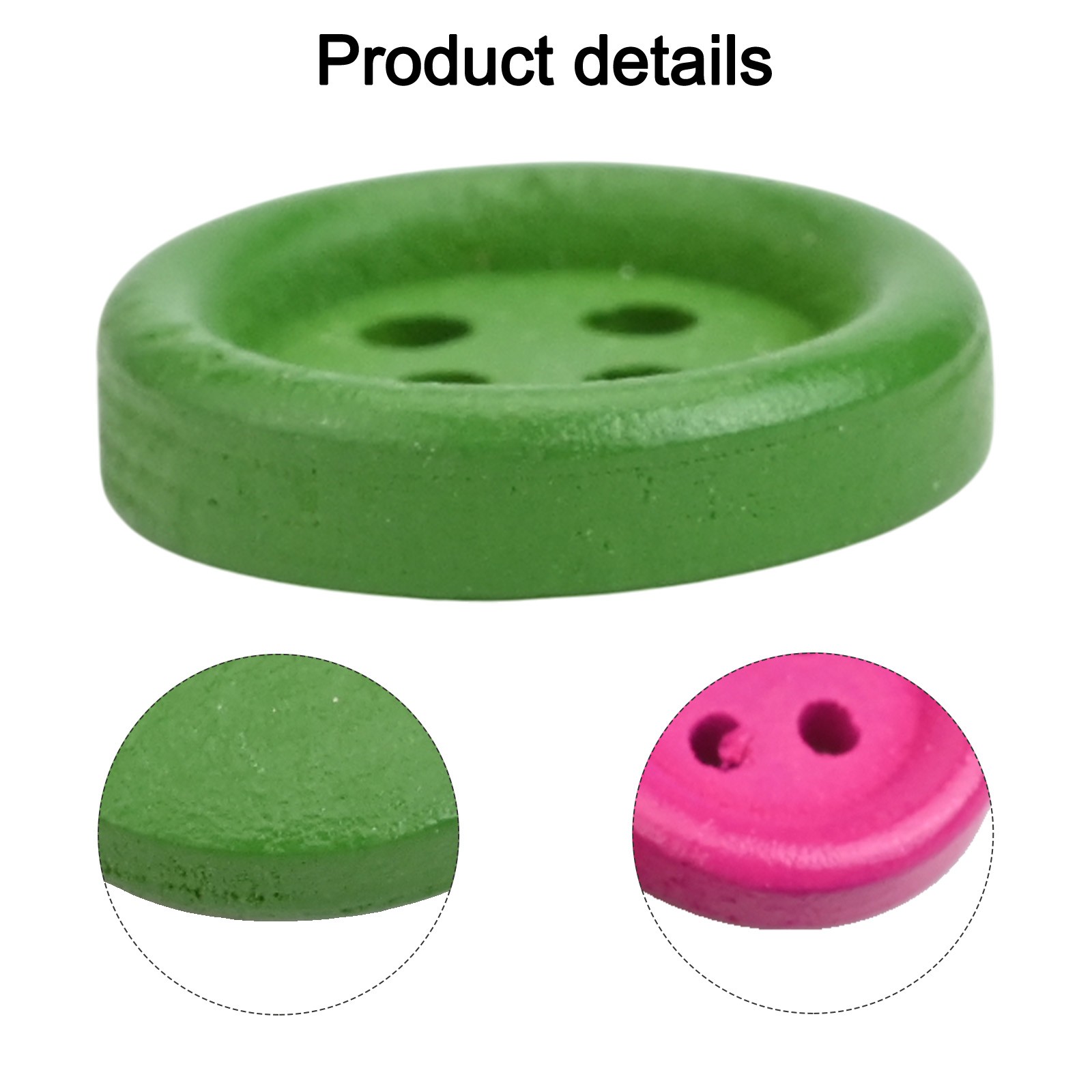 Buttons Set Sewing Craft 10pcs 12/15/20/25/30/40mm 4 Holes Buttons Sewing - Picture 40 of 50
