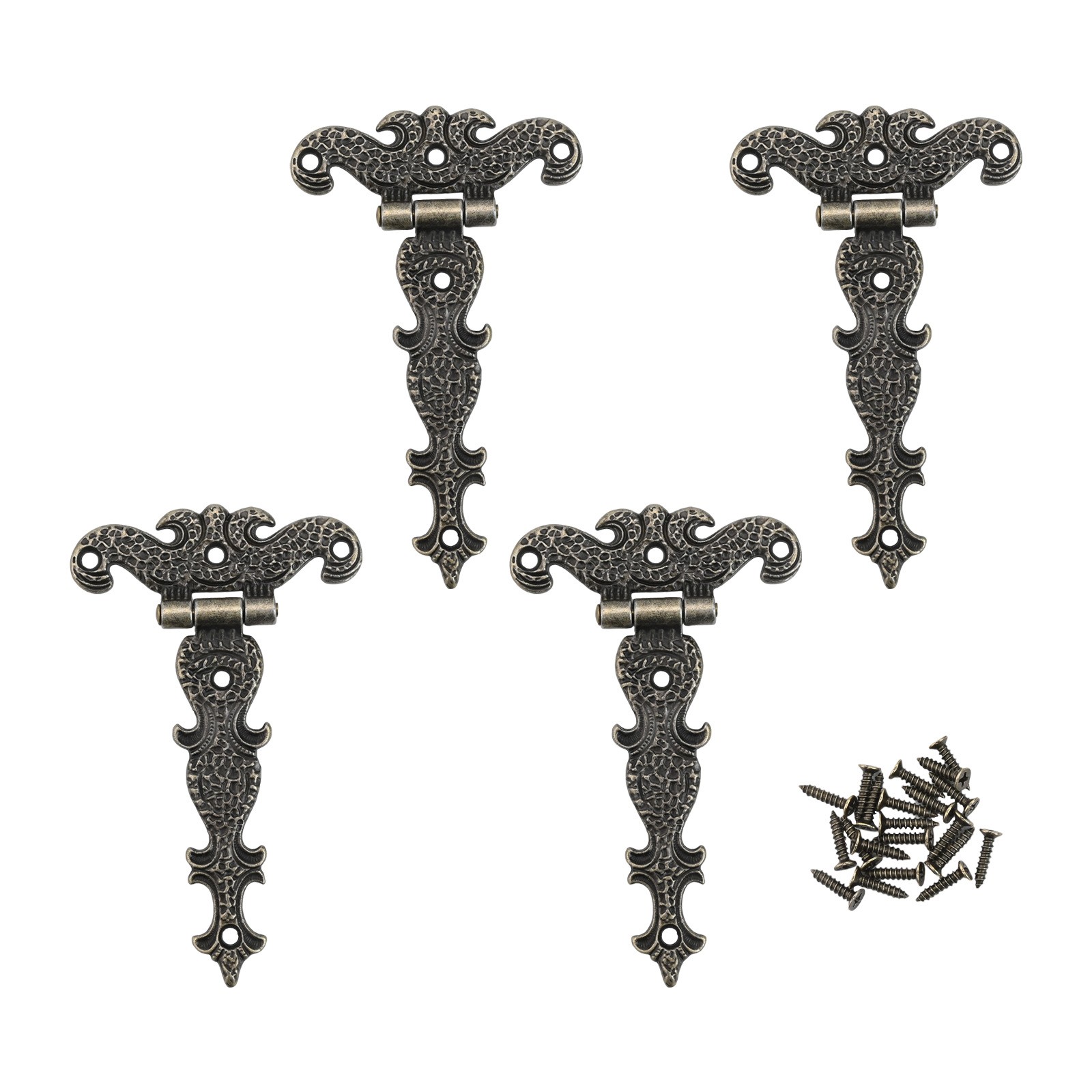 Heavy Duty Zinc Alloy T Hinges Set of 4 for Home Decor and DIY Projects