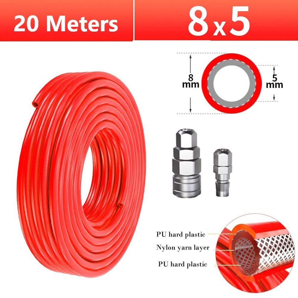 Schwerlast PU Garn Klemmrohr für 5x8mm pneumatische gerade Rohrverbindungen - Bild 18 von 20
