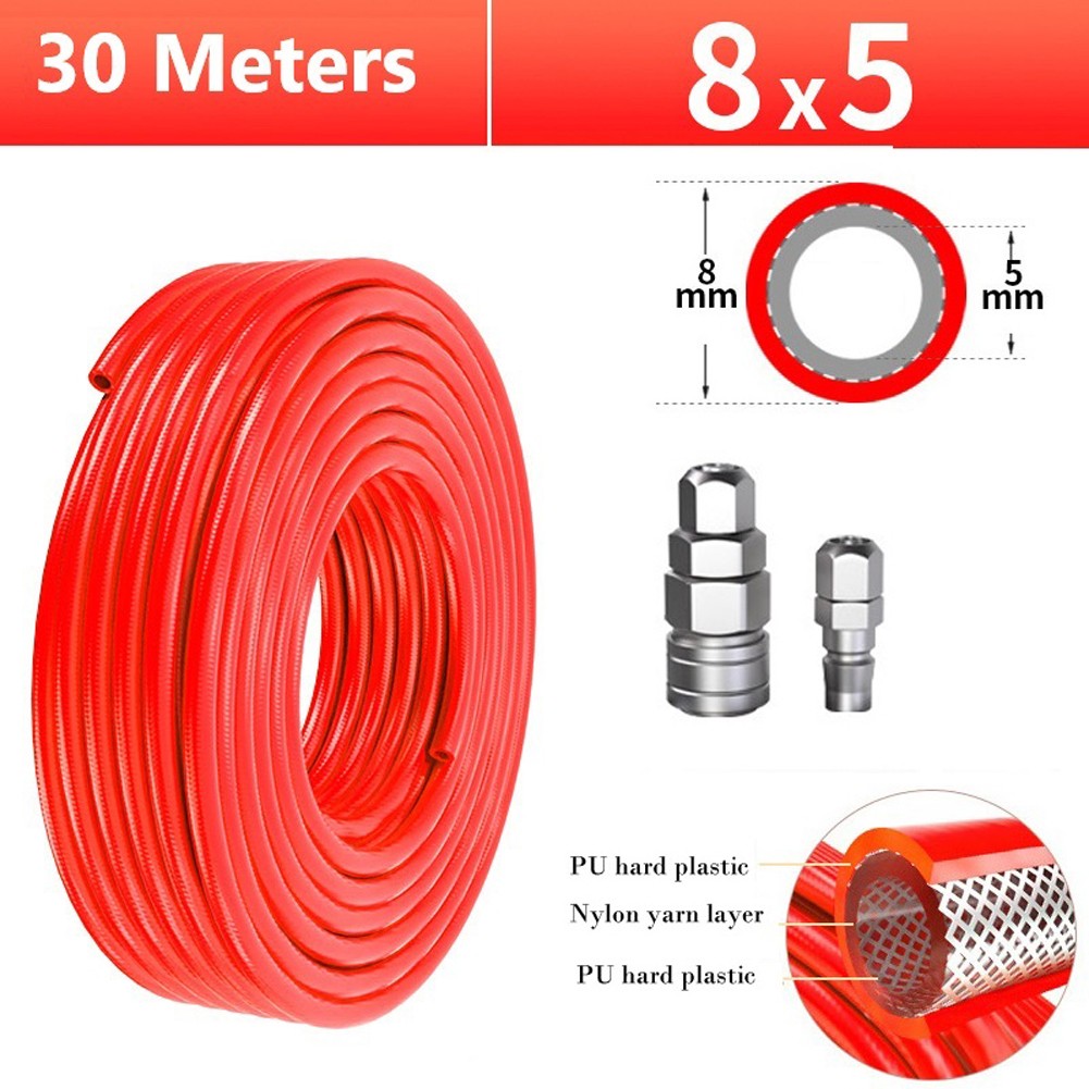 Schwerlast PU Garn Klemmrohr für 5x8mm pneumatische gerade Rohrverbindungen - Bild 20 von 20