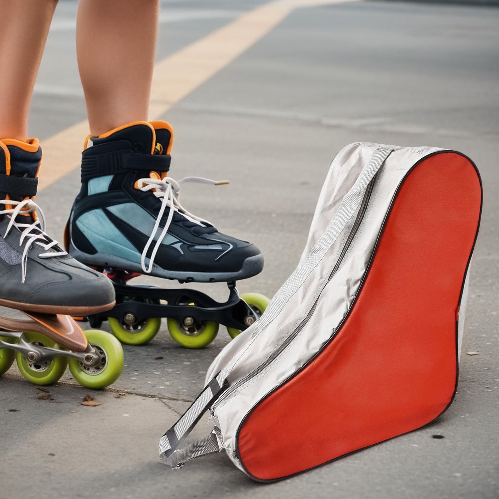 Reinforced Ice Skate Bag with Multiple Compartments for Easy Organization