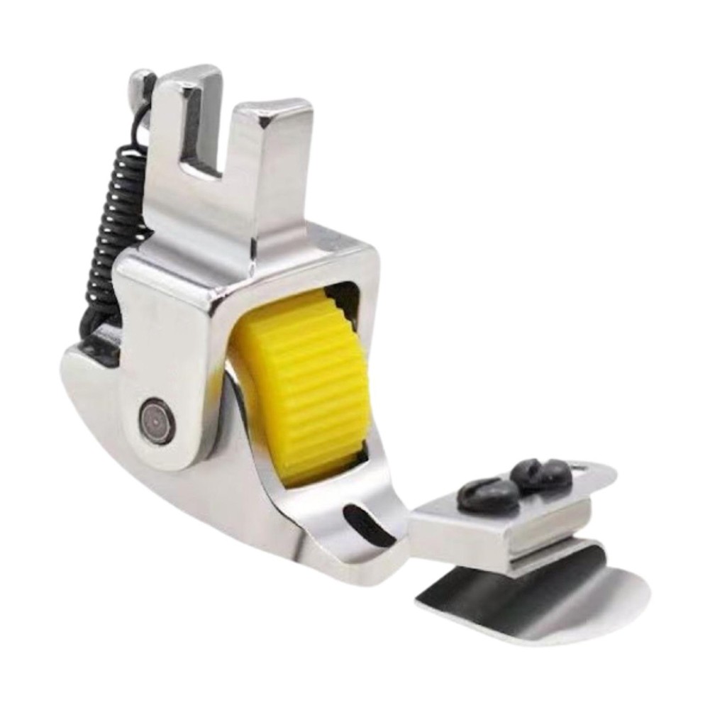 Adjustable Width Downward Folding Hemming Curling Presser Foot for T351