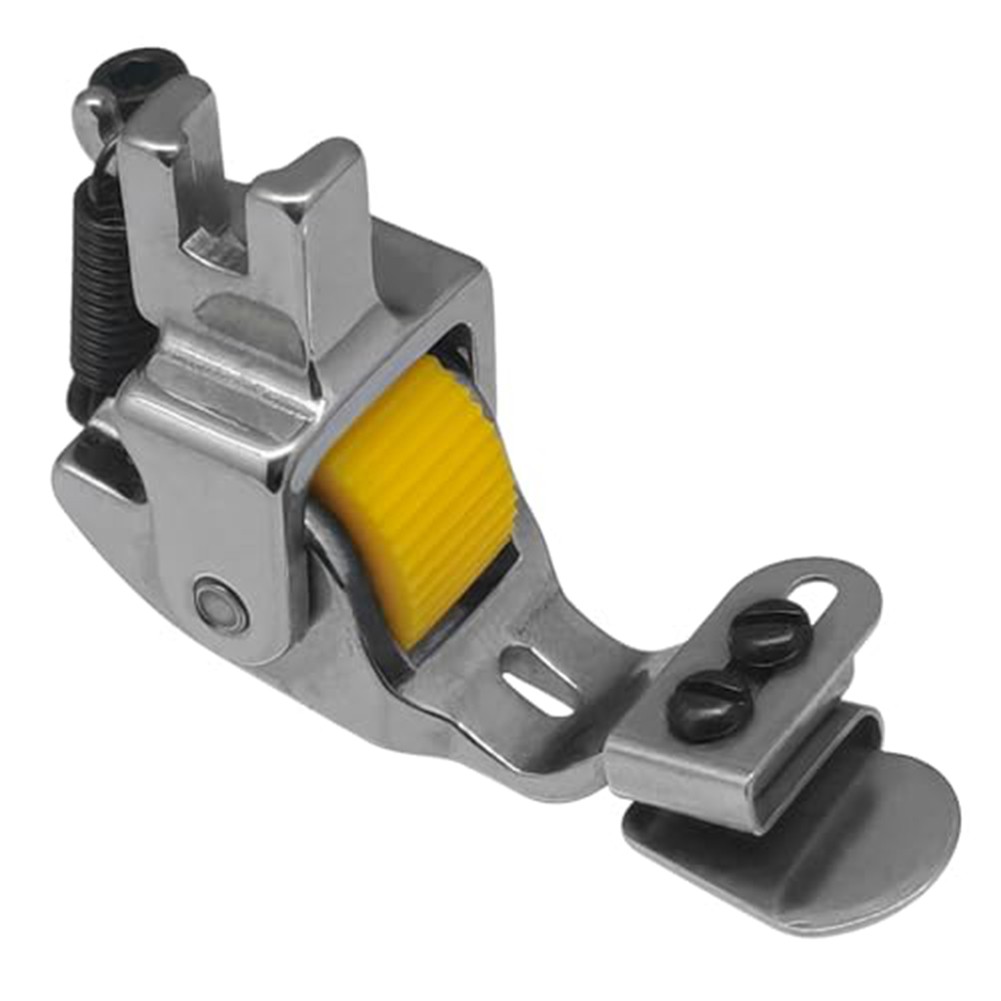 Adjustable Width Downward Folding Hemming Curling Presser Foot for T351