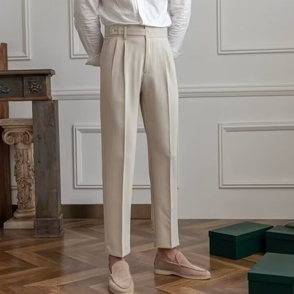 Men's Classic Casual Dress Pants with a Tailored Look Suitable Year Round Wear - Picture 17 of 56