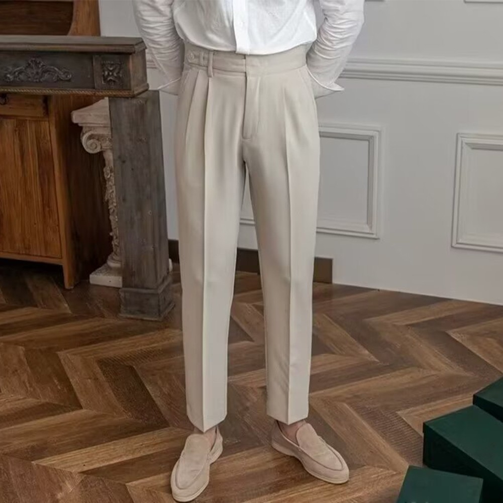 Men's Classic Casual Dress Pants with a Tailored Look Suitable Year Round Wear - Picture 14 of 56