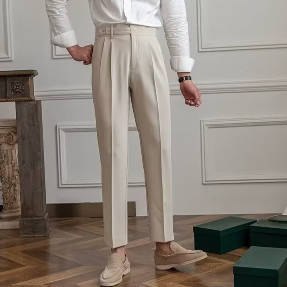 Men's Classic Casual Dress Pants with a Tailored Look Suitable Year Round Wear - Picture 20 of 56
