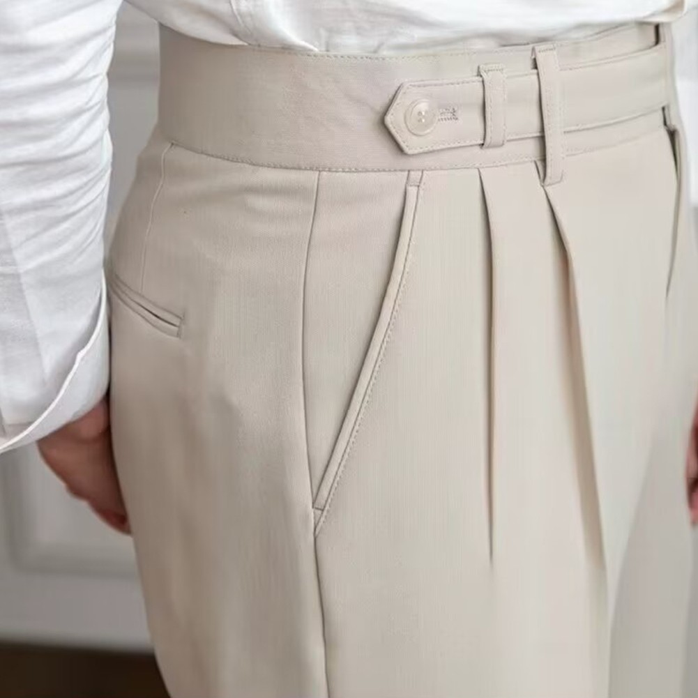 Men's Classic Casual Dress Pants with a Tailored Look Suitable Year Round Wear - Picture 16 of 56