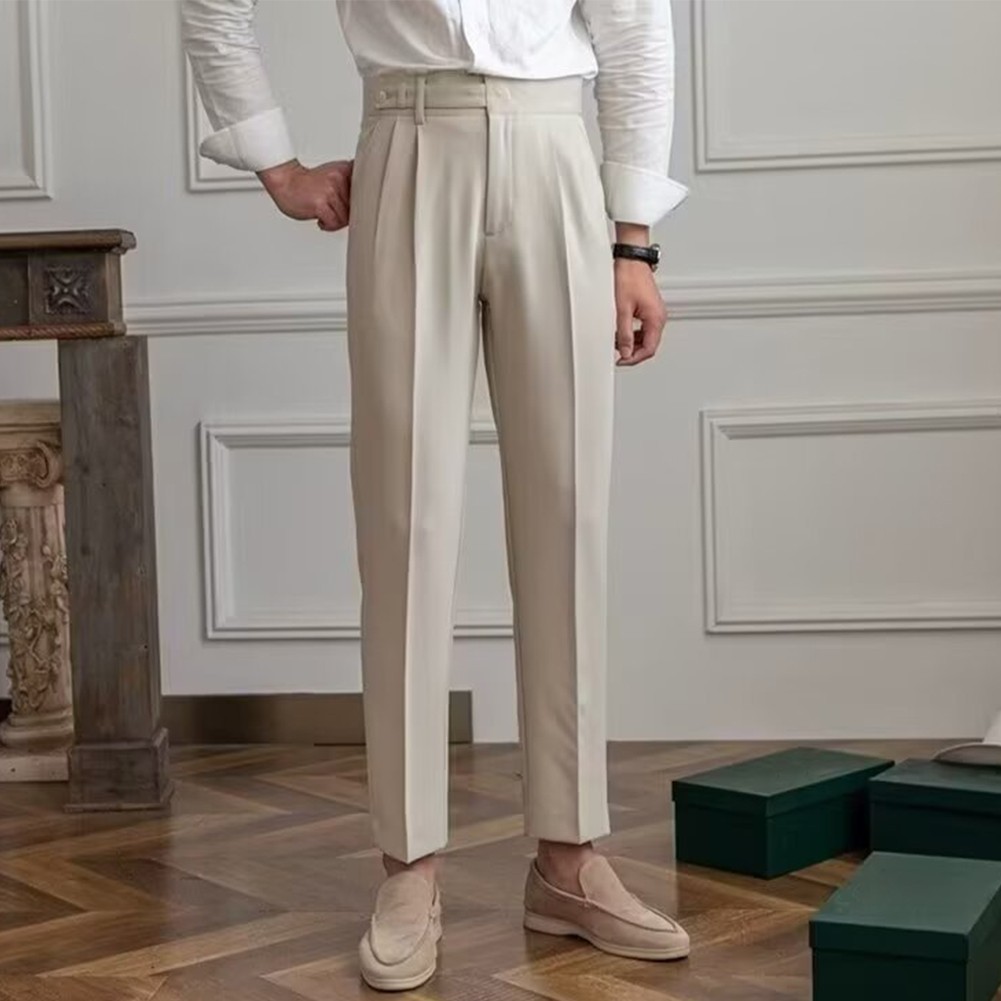 Men's Classic Casual Dress Pants with a Tailored Look Suitable Year Round Wear - Picture 19 of 56