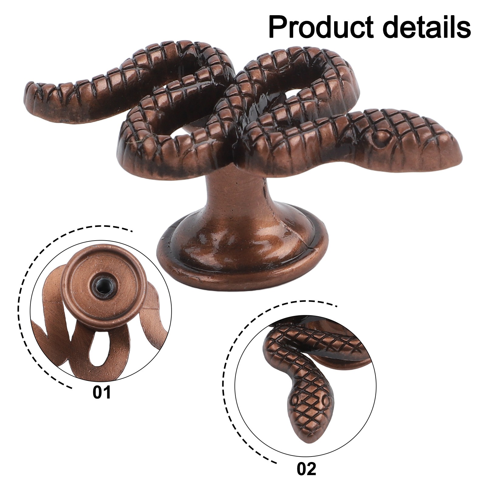 Adorable Snake Shape Furniture Handles Crafted from Zinc Alloy Material - Afbeelding 29 van 39