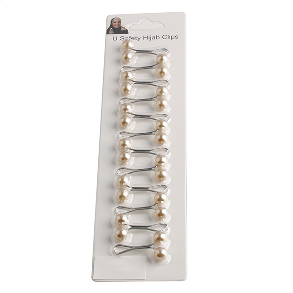 Boucle décharpe légère en forme de U avec perles dimitation pour un remise port co