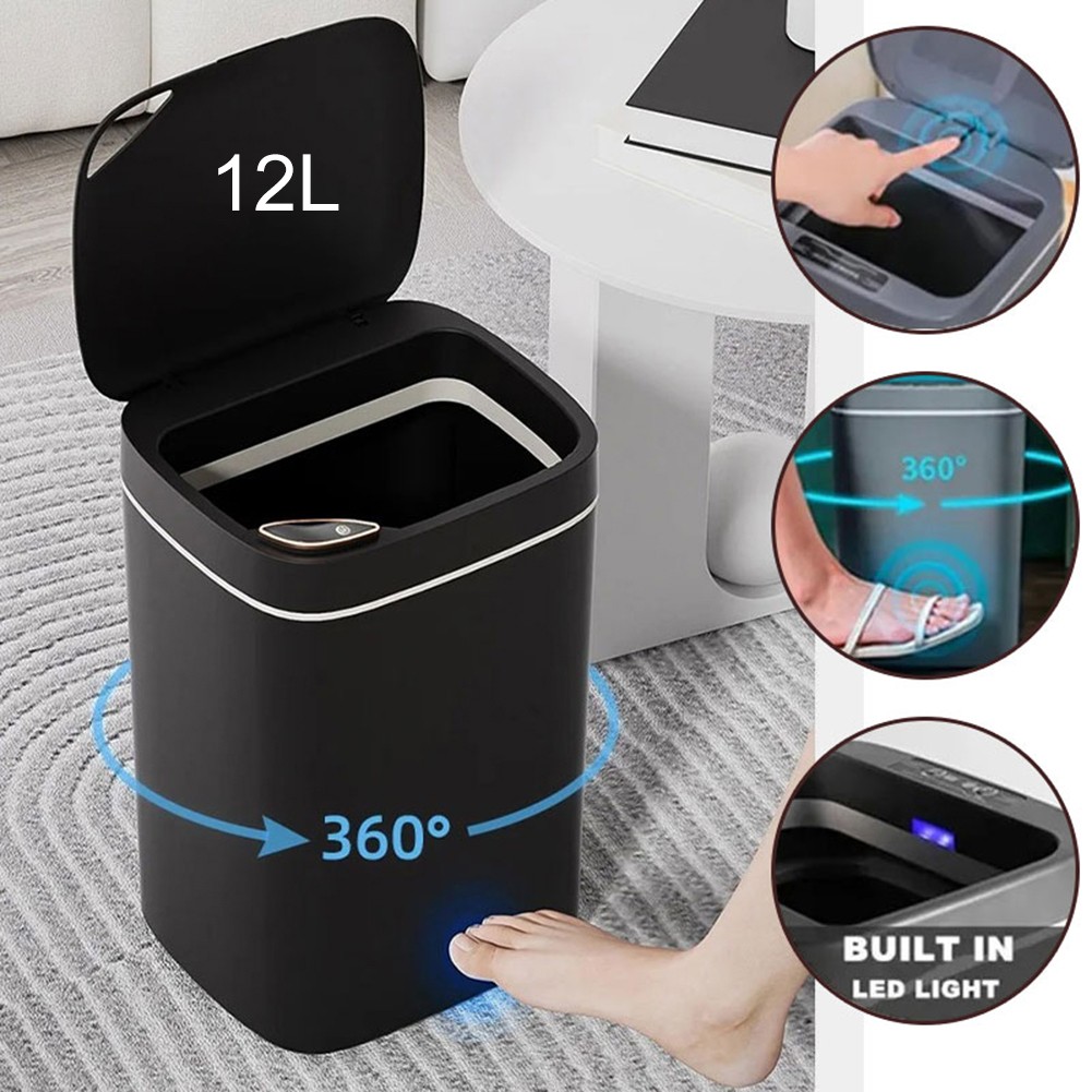 Sleek 14L Sensor Trash Can with Touch Control Panel for Easy Operation - Picture 32 of 35