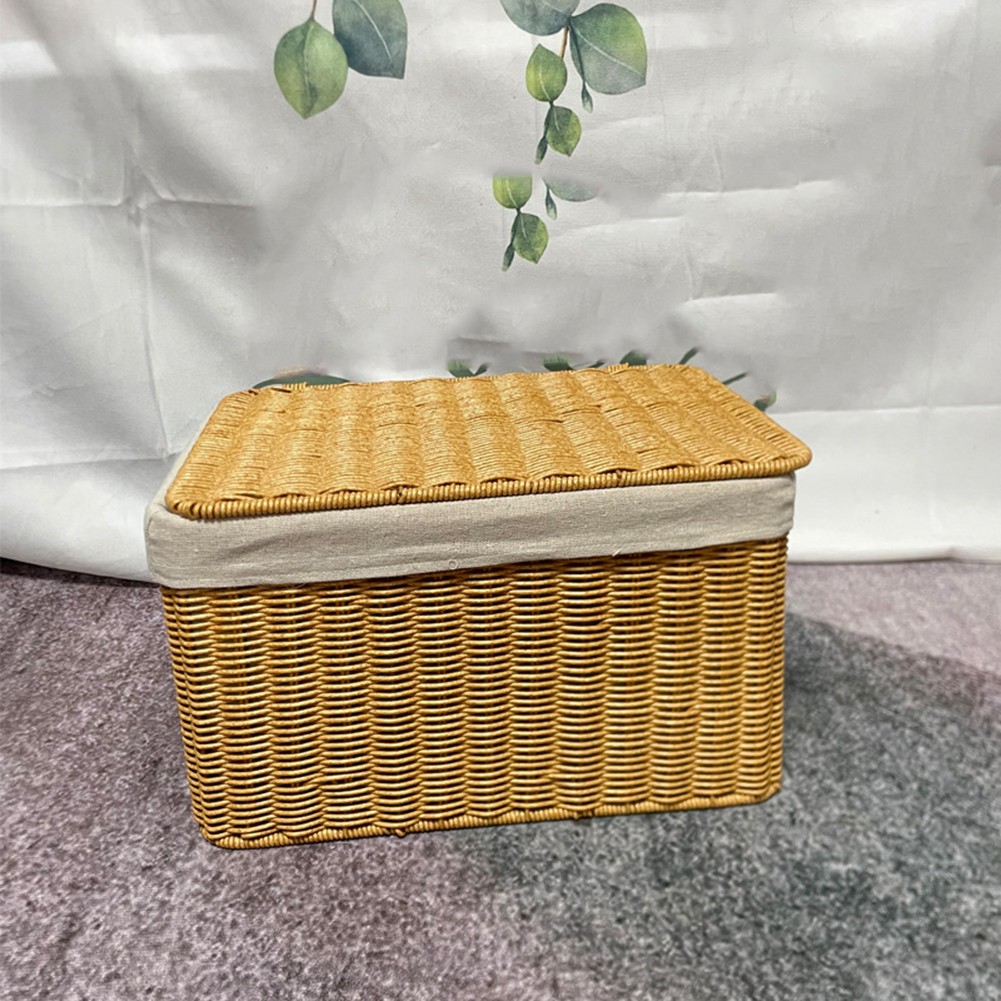 Panier imitation rotin collection artisanal adapté au rangement vêtements et jouets