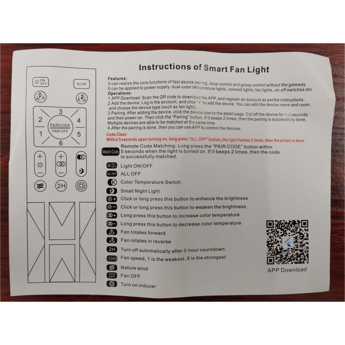 Variable Frequency Remote Control For Ceiling Fan Light Dimmable 6