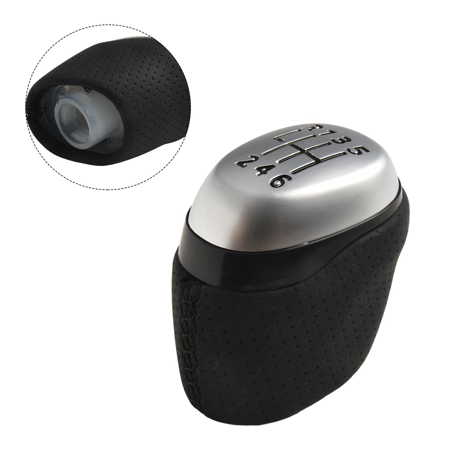328654845R Stylish Black Silver Gear Shifter Knob For Renault Vehicles - Picture 50 of 56