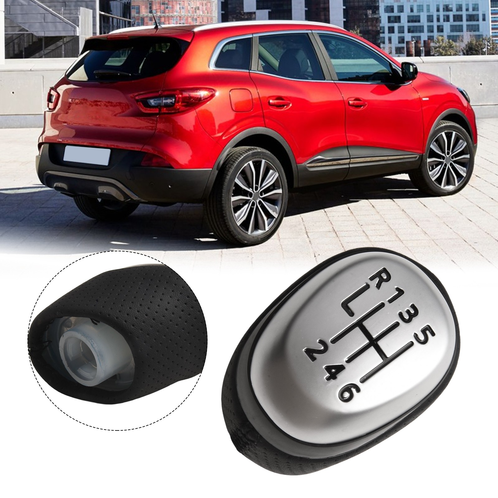 328654845R Stylish Black Silver Gear Shifter Knob For Renault Vehicles - Picture 47 of 56