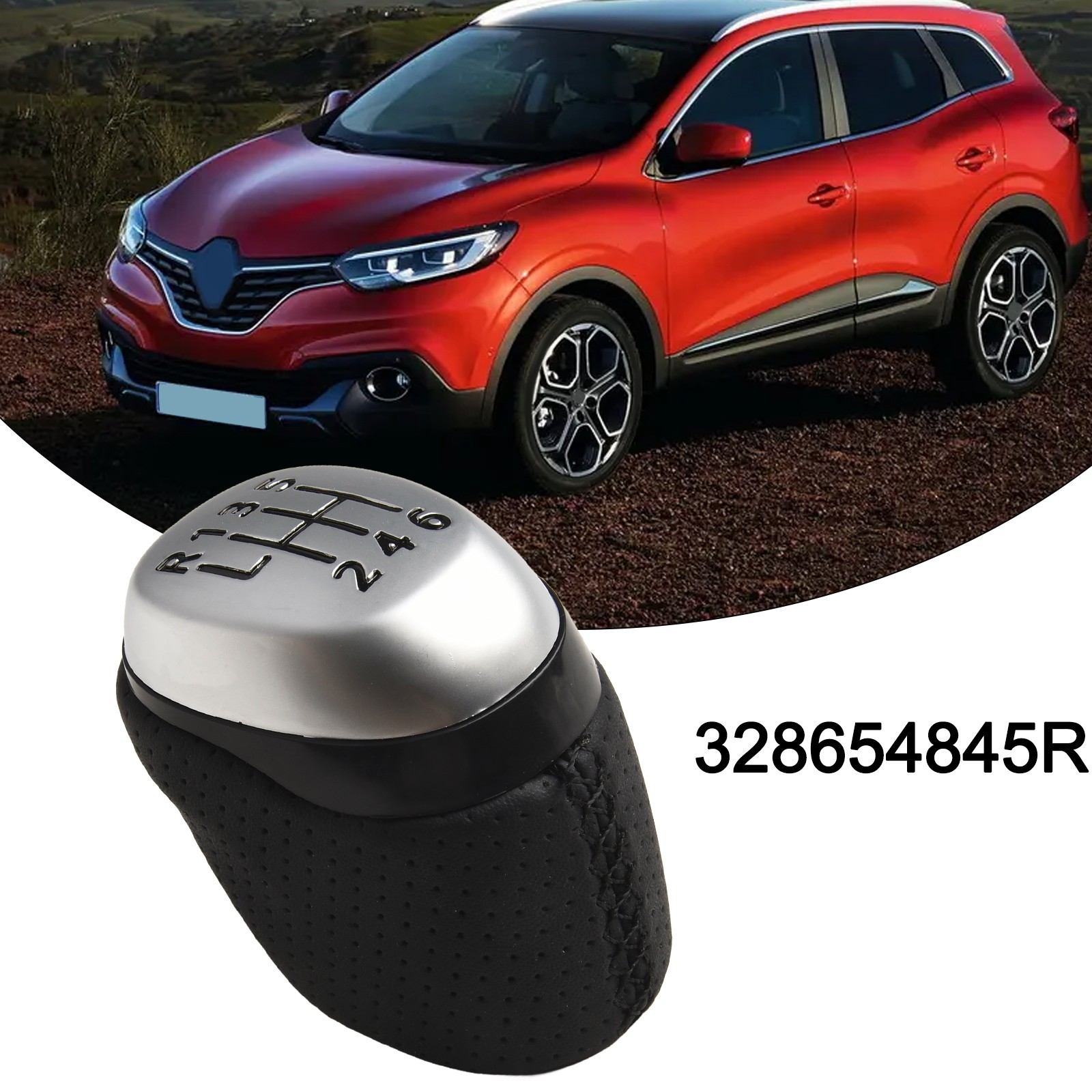 328654845R Stylish Black Silver Gear Shifter Knob For Renault Vehicles - Picture 45 of 56