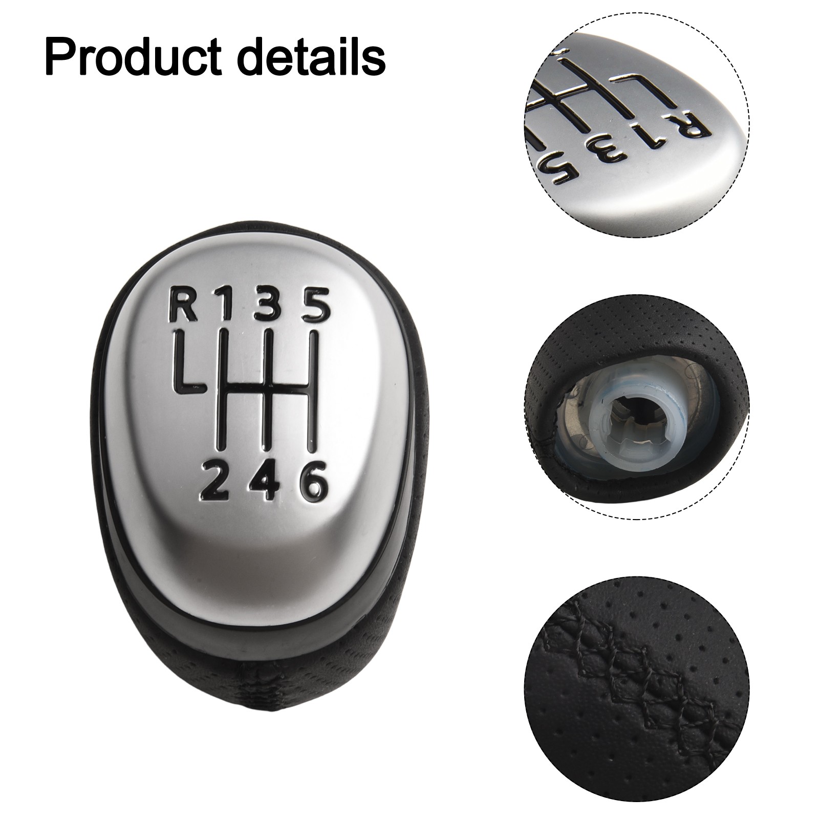 328654845R Stylish Black Silver Gear Shifter Knob For Renault Vehicles - Picture 49 of 56