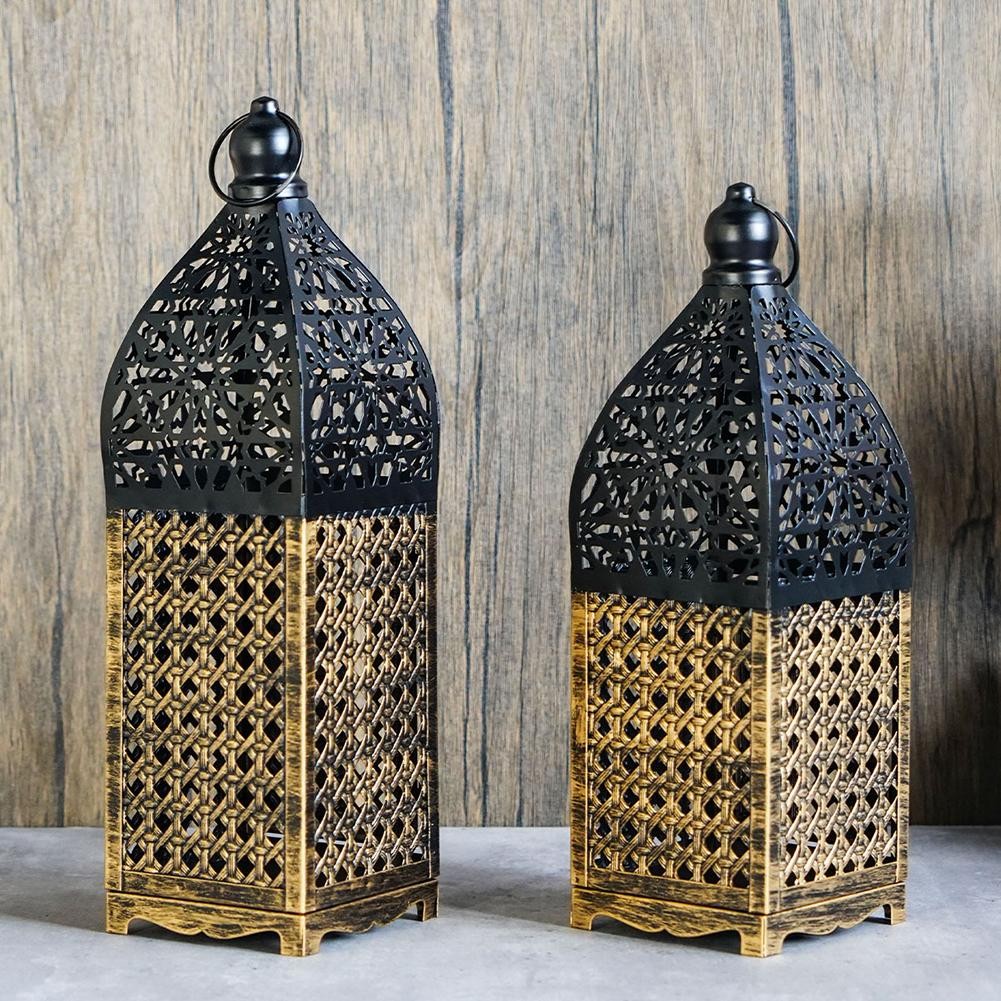 Wrought Iron Lantern Eye Catching Candle Holder for Various Decor Styles - Picture 22 of 26