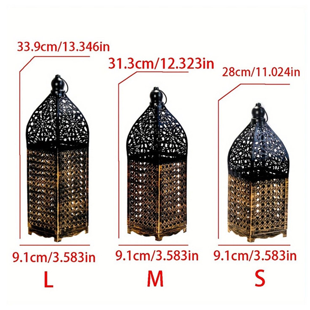 Wrought Iron Lantern Eye Catching Candle Holder for Various Decor Styles - Picture 25 of 26