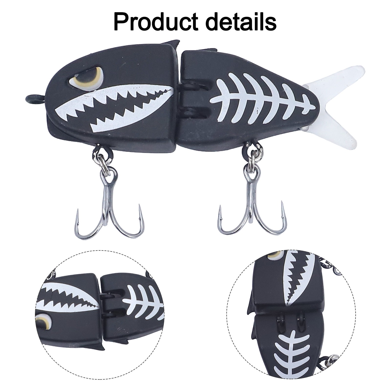 Realistic Swimming Action Fishing Lure with Replaceable Detachable Tail - Picture 39 of 48