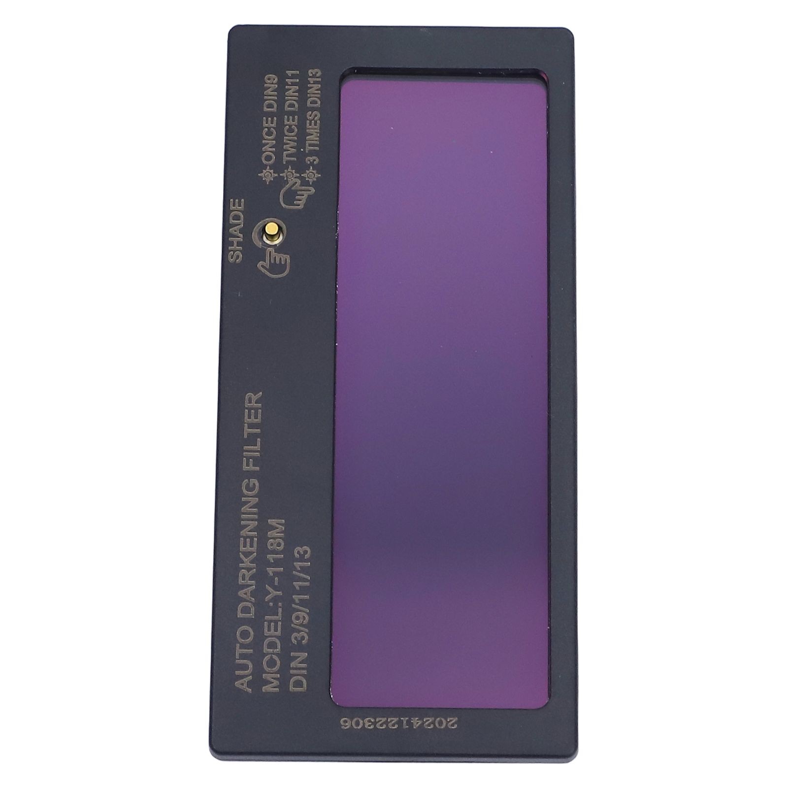 Solar Automatic Dimming Lens for Welding with Adjustable Darkness Levels