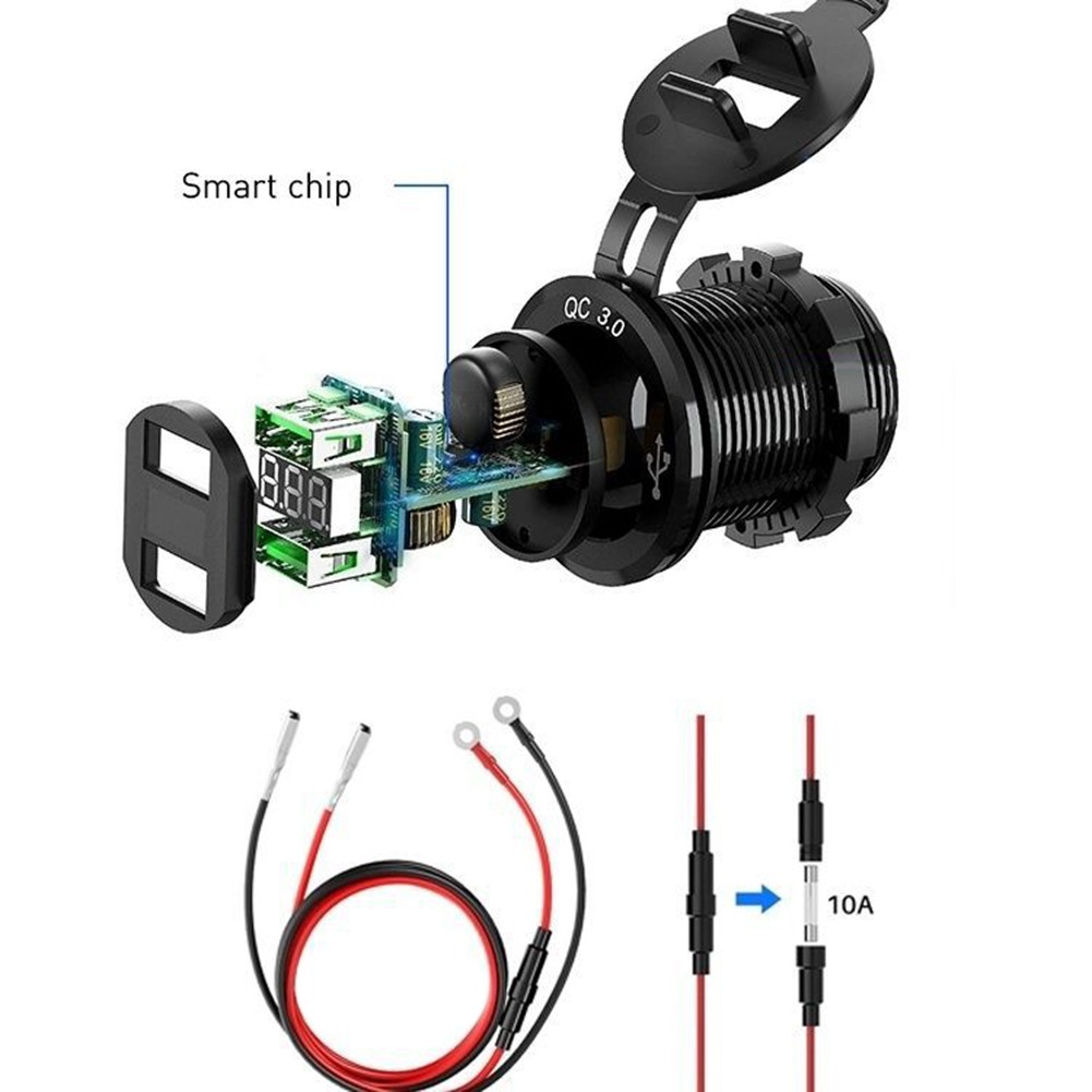 USB C and For QC3 0 Compatible Car Charger Socket for Quick Power Boosts - Zdjęcie 22 z 24