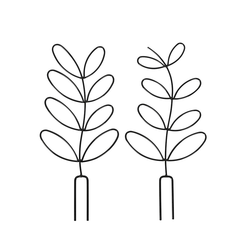 Lot de 2 treillis compacts officiel en métal pour petits pour plantes grimpantes et décoration