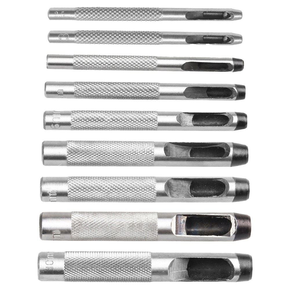 Professional Quality 12PCS Leather Hollow Punch Set for Precision Cutting