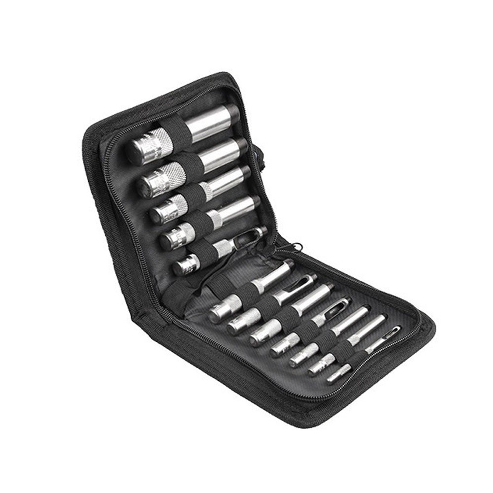 Professional Quality 12PCS Leather Hollow Punch Set for Precision Cutting