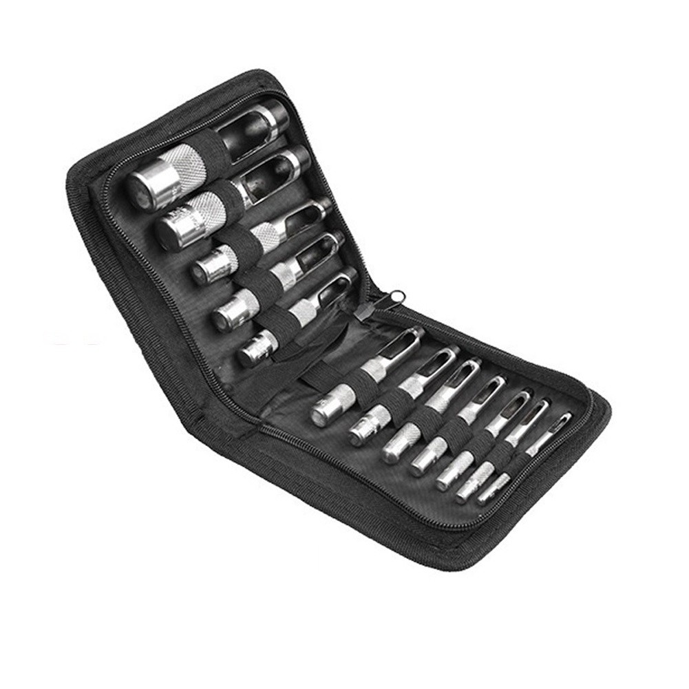 12PCS Leather Craft Hollow Hole Punch Set for Various Materials 3mm to 25mm