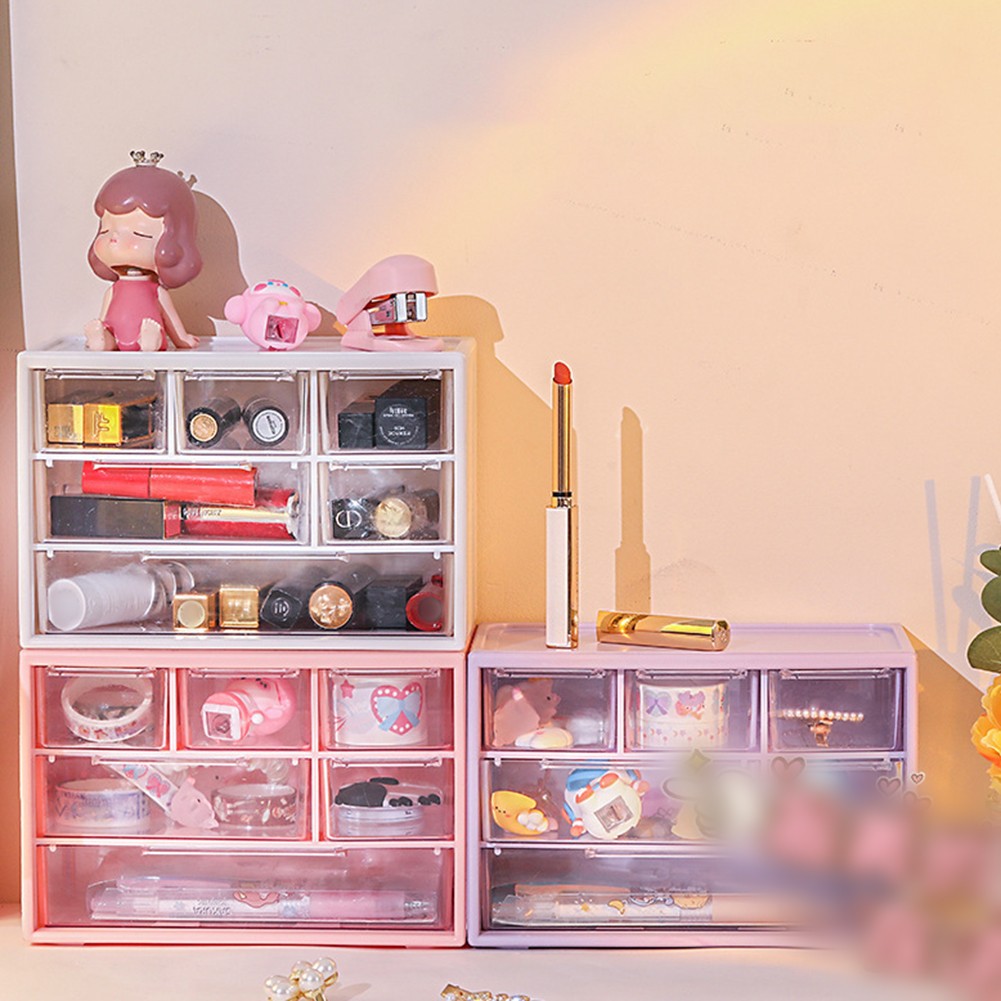 Acryl Make-up Organizer mit sechs Fächern für Unordnung Waschtisch Raum - Bild 40 von 41