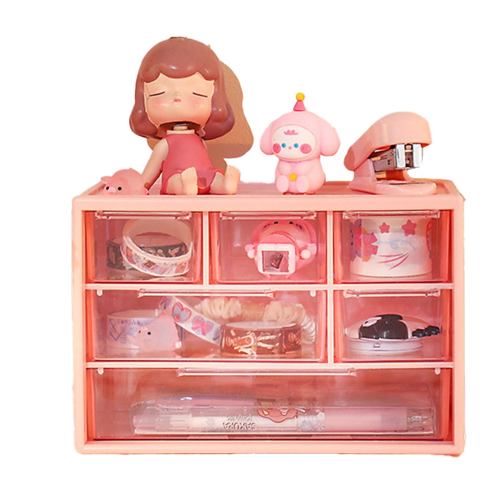 Acryl Make-up Organizer mit sechs Fächern für Unordnung Waschtisch Raum - Bild 35 von 41