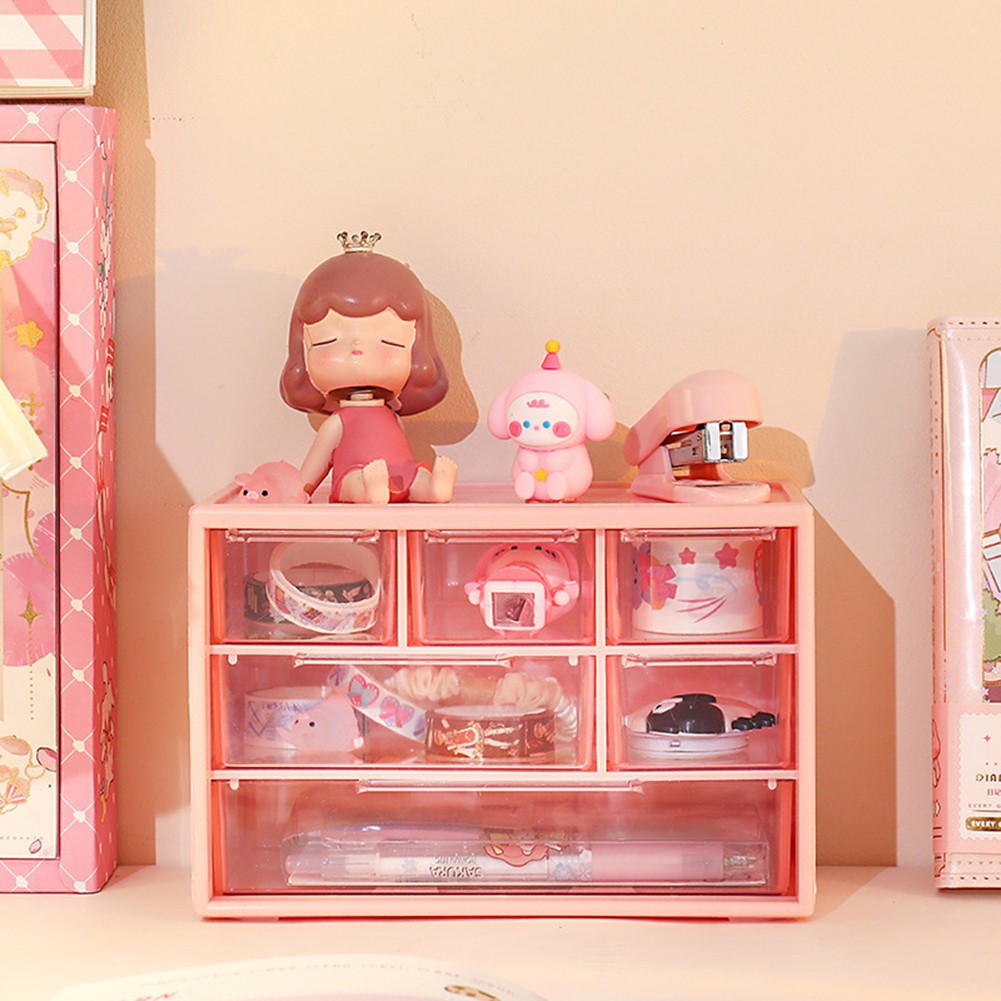 Acryl Make-up Organizer mit sechs Fächern für Unordnung Waschtisch Raum - Bild 41 von 41