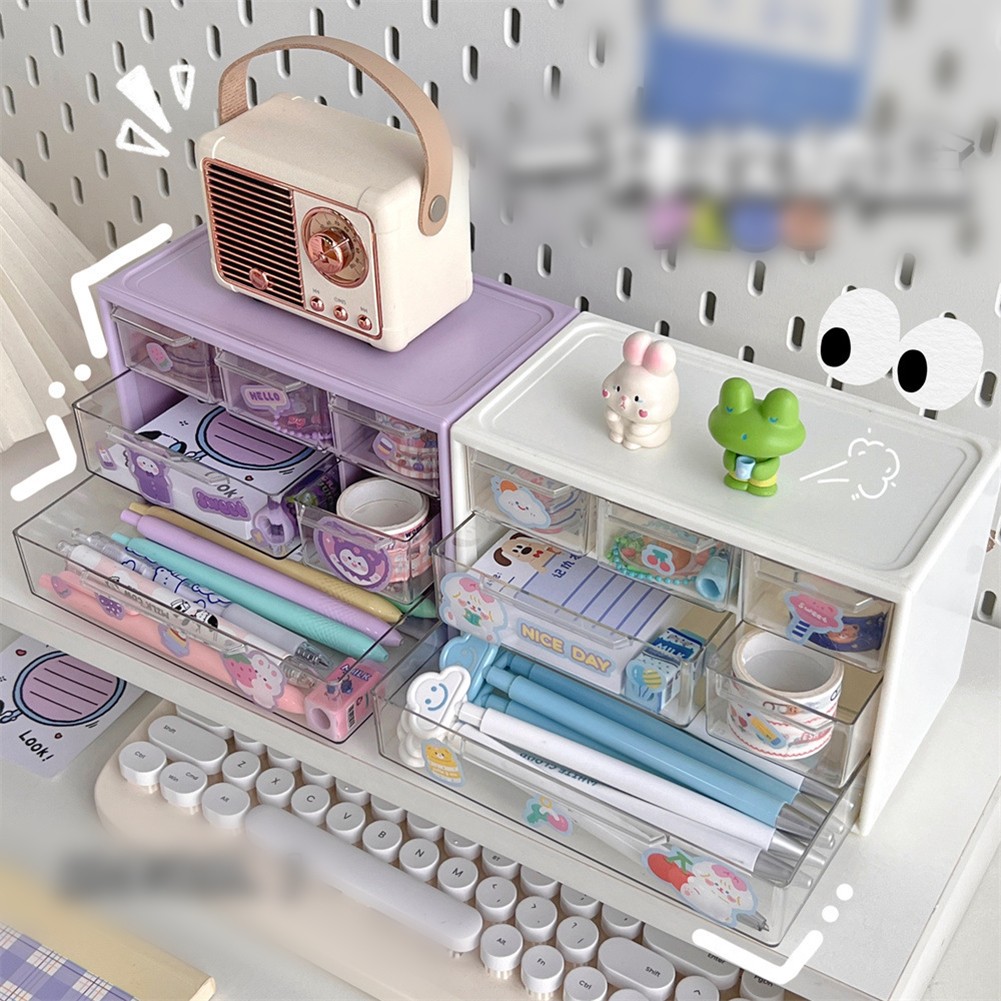 Acryl Make-up Organizer mit sechs Fächern für Unordnung Waschtisch Raum - Bild 22 von 41
