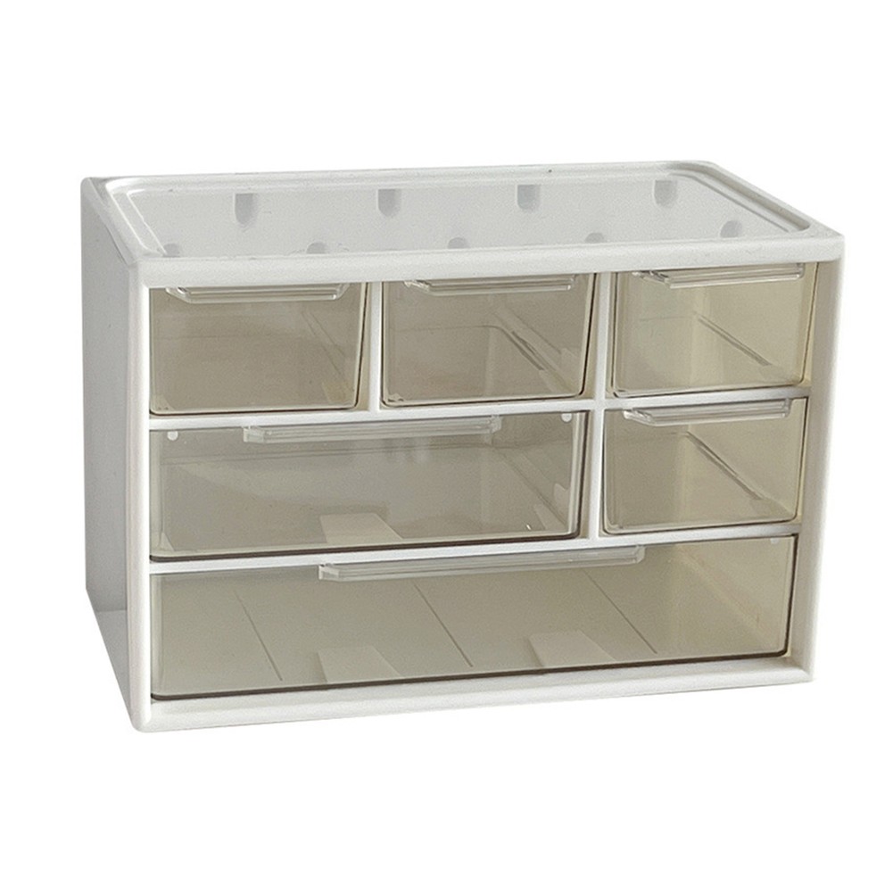 Acryl Make-up Organizer mit sechs Fächern für Unordnung Waschtisch Raum - Bild 24 von 41