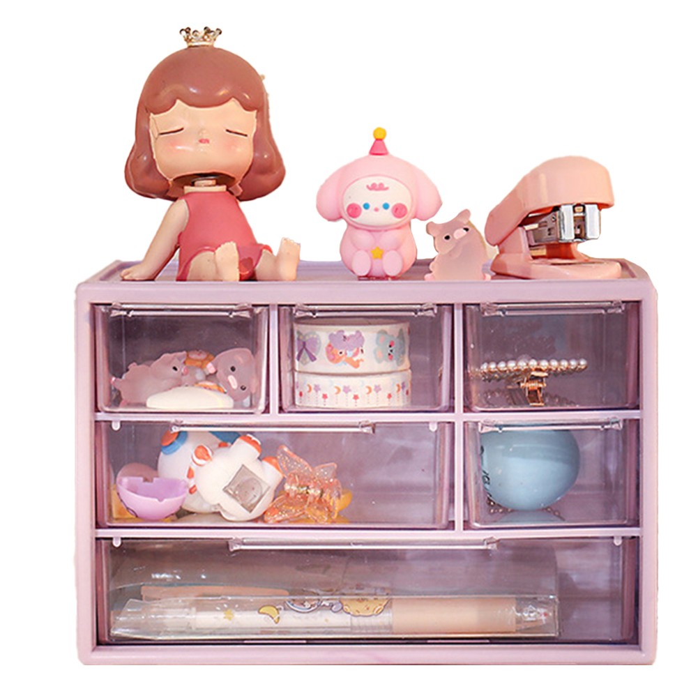 Acryl Make-up Organizer mit sechs Fächern für Unordnung Waschtisch Raum - Bild 19 von 41
