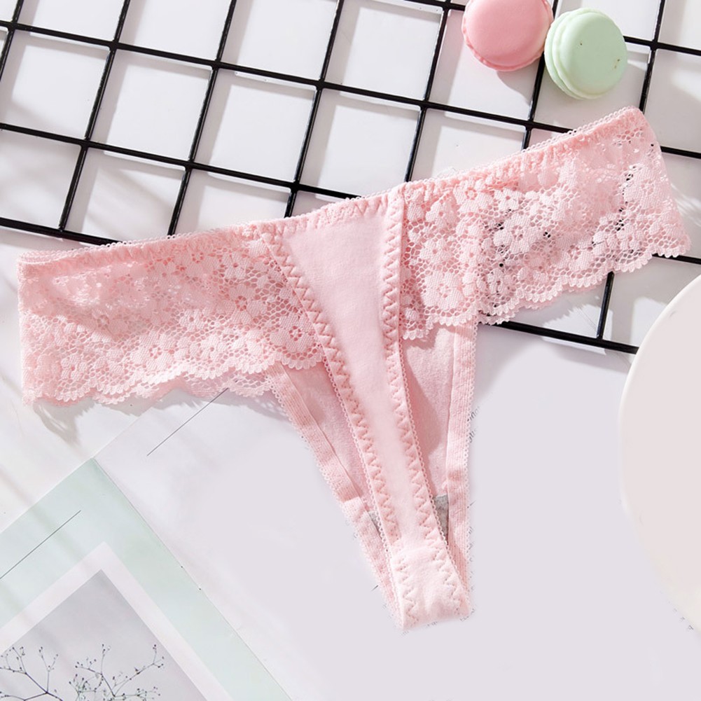 Beautifully Designed Womens Lace Thongs in Soft Cotton and Low Waist Style - Picture 13 of 24