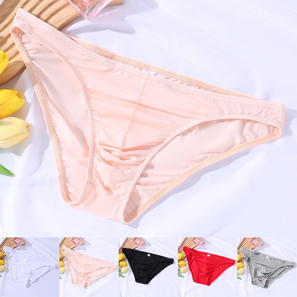 Seiden Unterwäsche Herren Herren Ice Silk Unterwäsche 3er Pack - Atmungsaktive Boxershorts Aus Seide Nahtlose Herrenunterwäsche