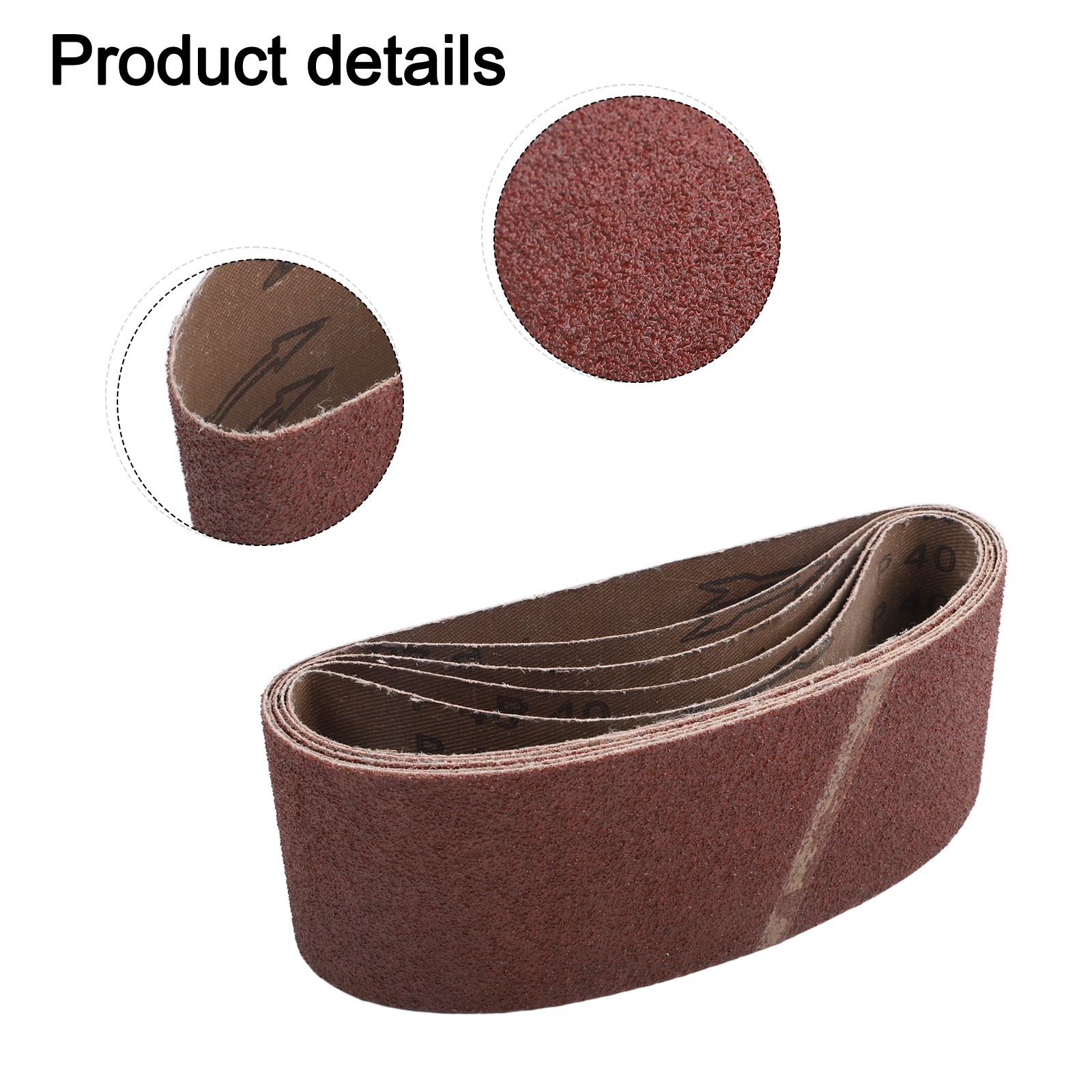 Juego de cinturones de papel de lijar con material de óxido de aluminio tamaño 75x457 mm paquete de cinco - Imagen 29 de 62