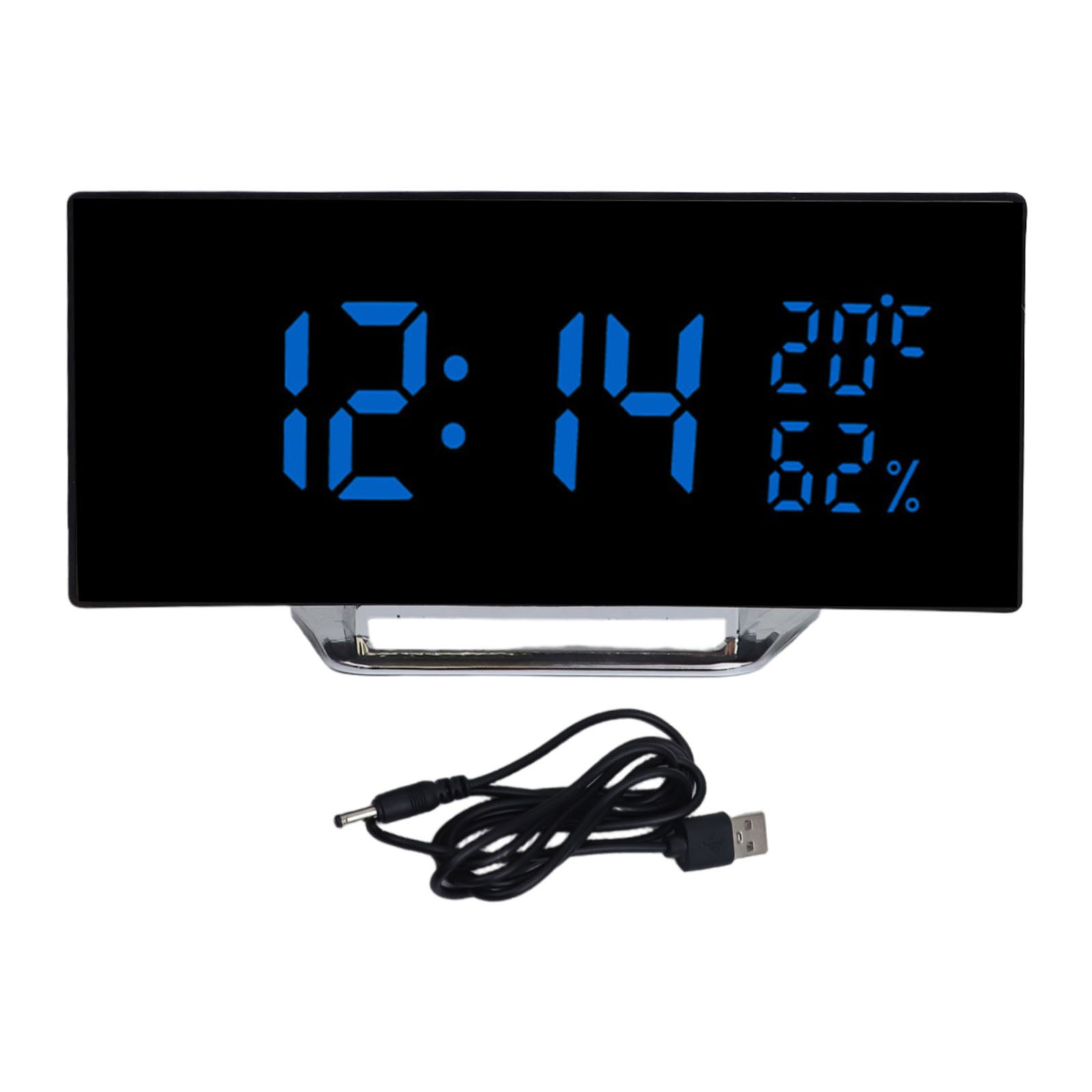 Reloj Digital Diseño Curvo con Espejo Alarma Temperatura y Humedad - Imagen 35 de 35