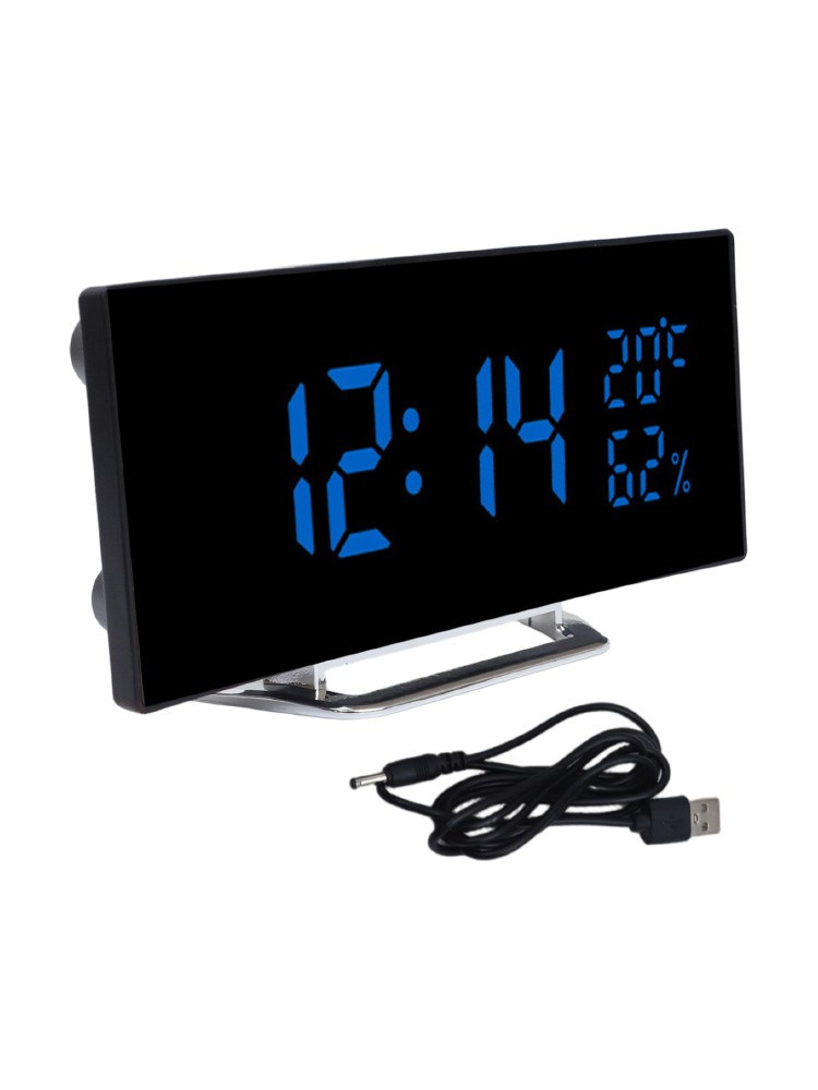 Reloj Digital Diseño Curvo con Espejo Alarma Temperatura y Humedad - Imagen 33 de 35